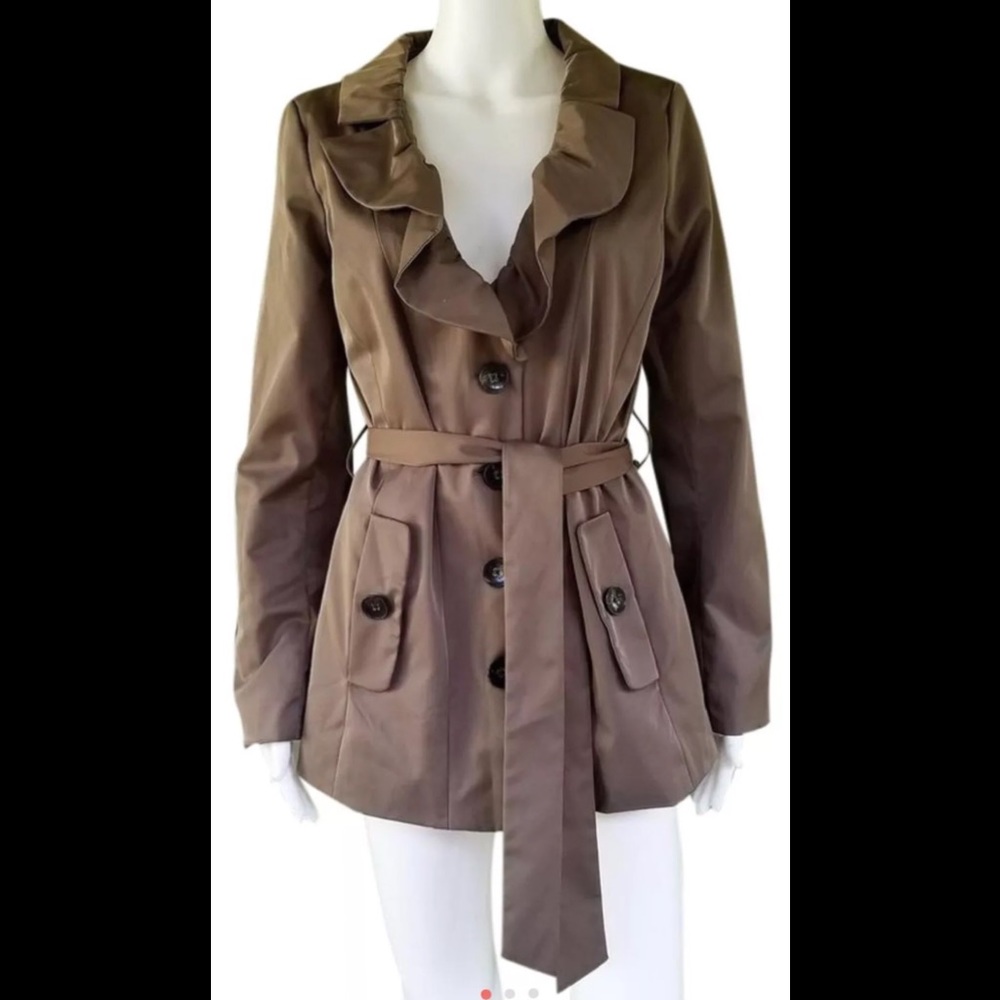Sandro Belted Ruffle Jacket